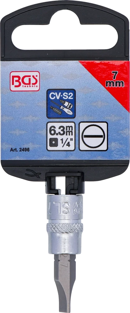Behajtófej | 6,3 mm (1/4") | Lapos 7 mm