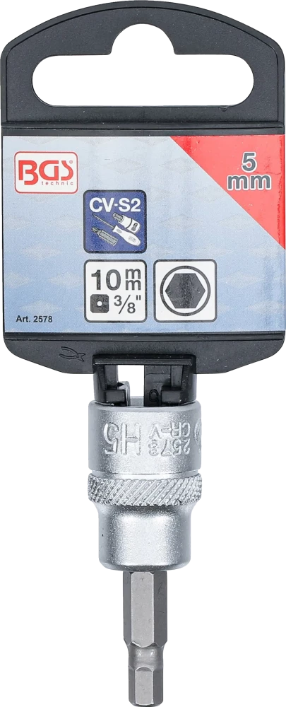 Behajtófej | 10 mm (3/8") | Belső hatszögletű 5 mm