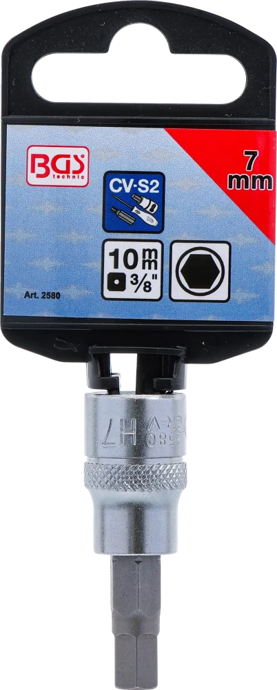 Behajtófej | 10 mm (3/8") | Belső hatszögletű 7 mm