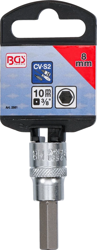 Behajtófej | 10 mm (3/8") | Belső hatszögletű 8 mm