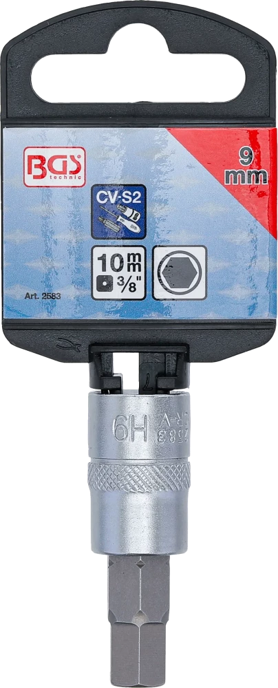Behajtófej | 10 mm (3/8") | Belső hatszögletű 9 mm