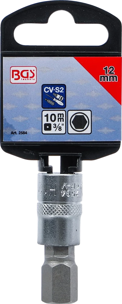Behajtófej | 10 mm (3/8") | Belső hatszögletű 12 mm