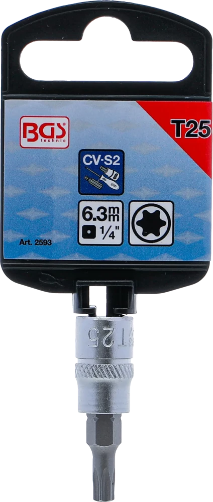 Behajtófej | 6,3 mm (1/4") | T-profil (Torx) T25