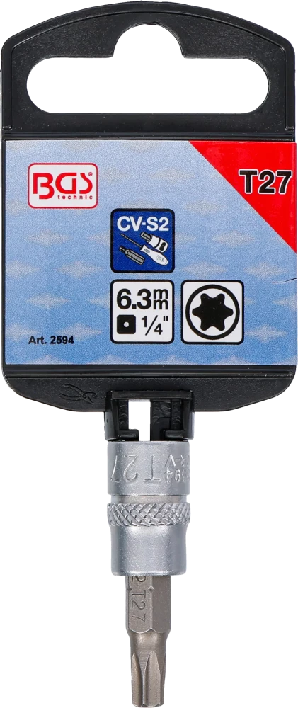 Behajtófej | 6,3 mm (1/4") | T-profil (Torx) T27