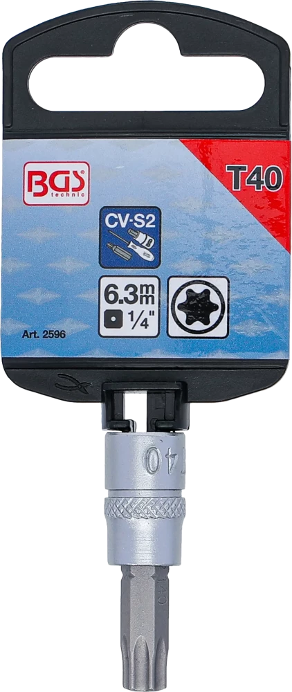 Behajtófej | 6,3 mm (1/4") | T-profil (Torx) T40