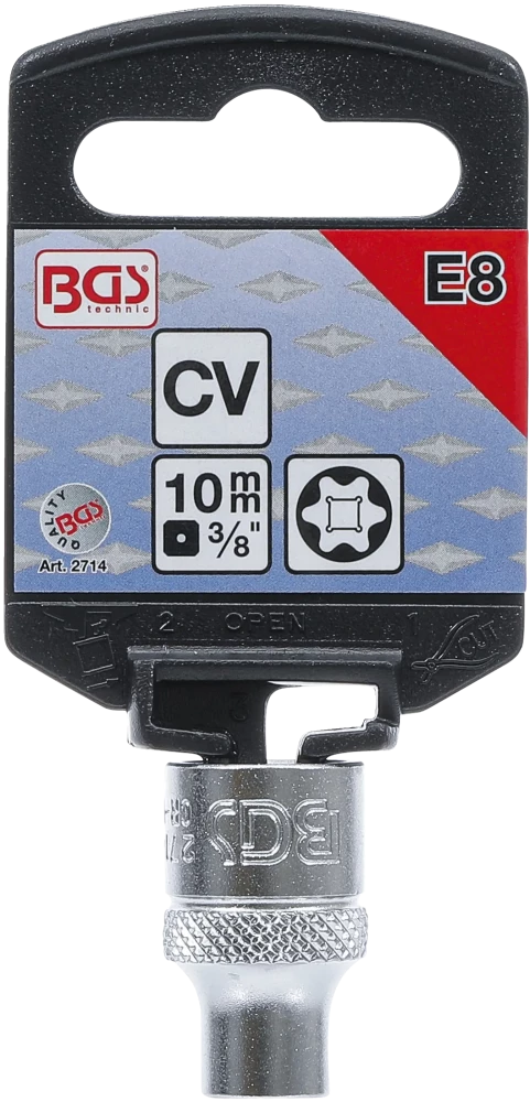 Dugókulcs E-profil | 10 mm (3/8") | E8