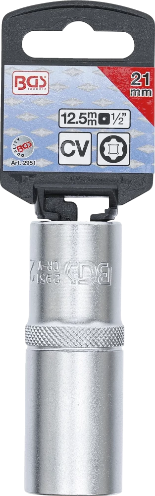 Dugókulcs, Super Lock, mély | 12,5 mm (1/2") | 21 mm