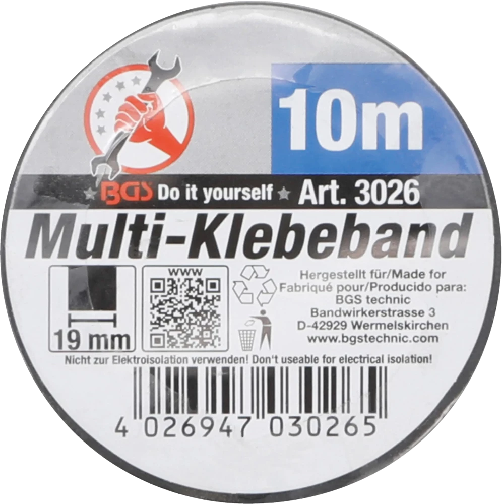 Multi ragasztószalag | fekete | 19 mm x 10 m