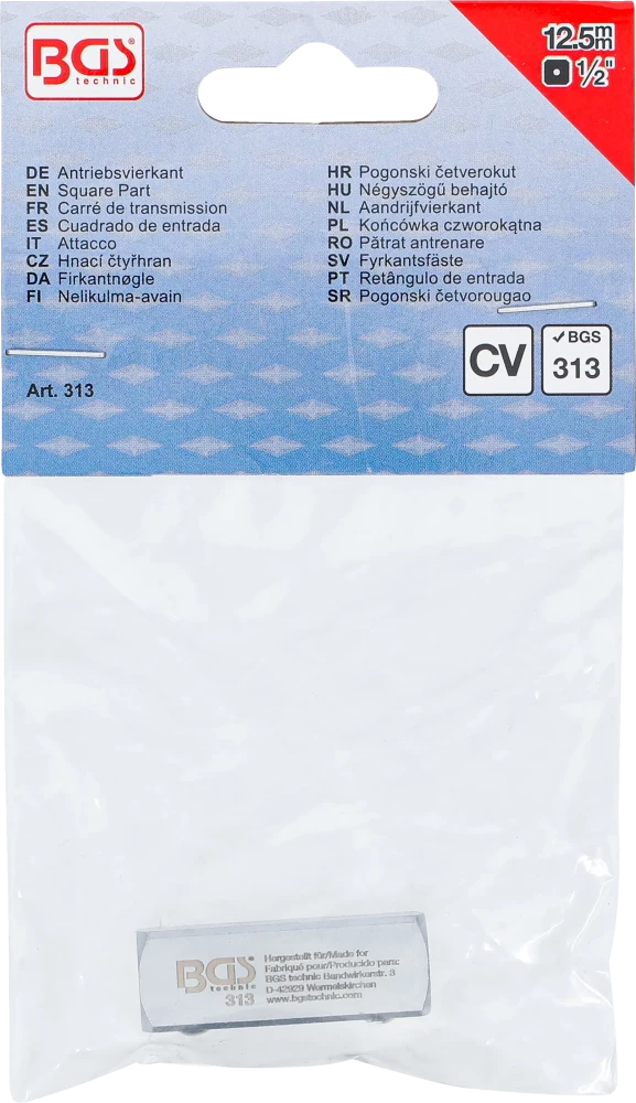 Négyszögű behajtó | Külső négyszögletű 12,5 mm (1/2") | BGS 312