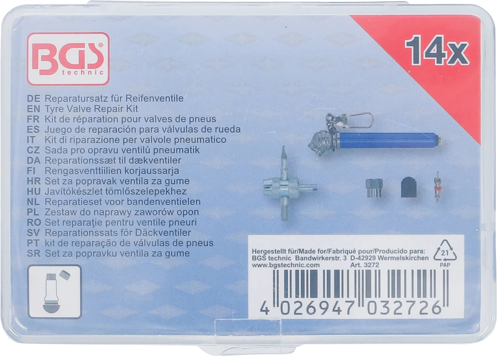 Javítókészlet tömlőszelepekhez | 14 darabos