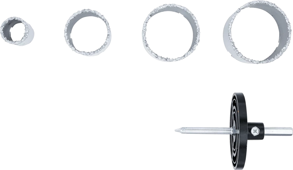 Csempe körkivágó készlet | 33 - 73 mm | 6 darabos