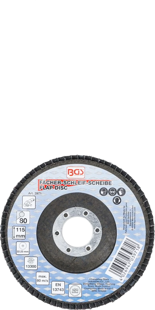Legyező alakú csiszolótárcsa | Ø 115 mm | K 80