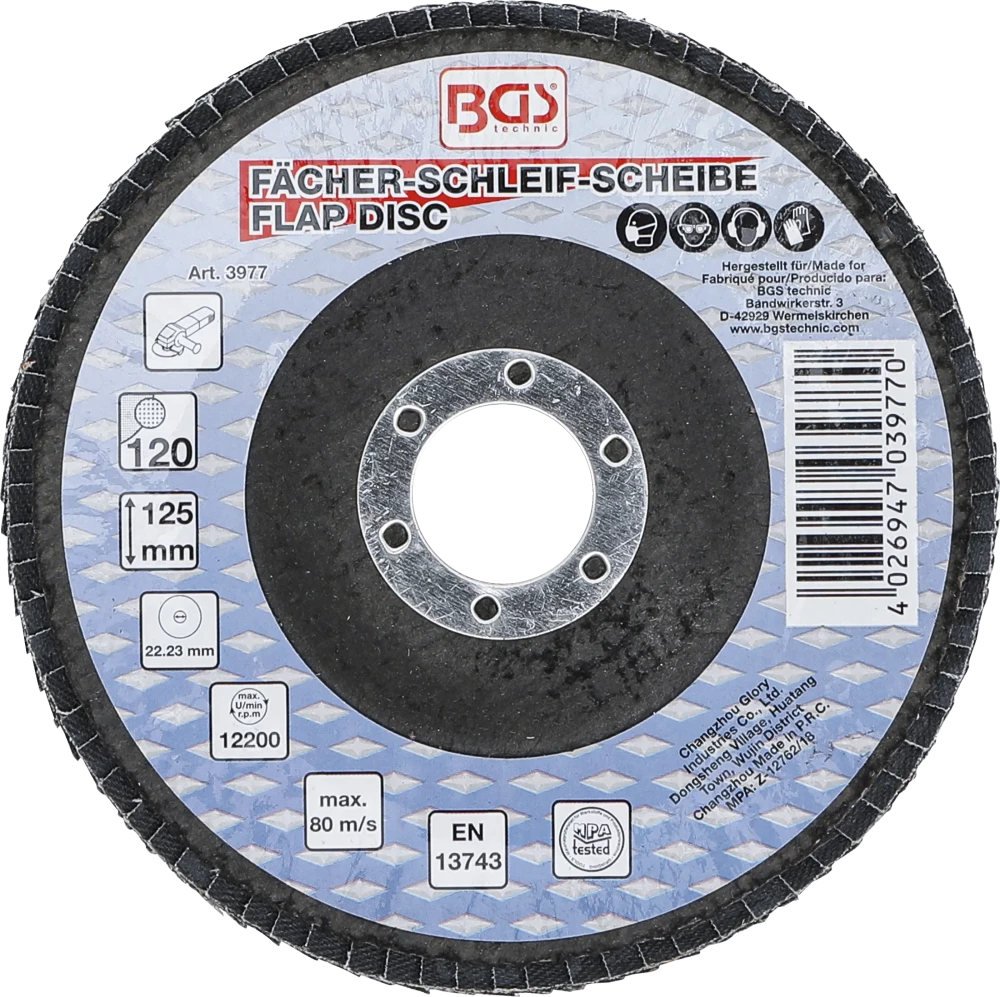 Legyező alakú csiszolótárcsa | Ø 125 mm | K 120