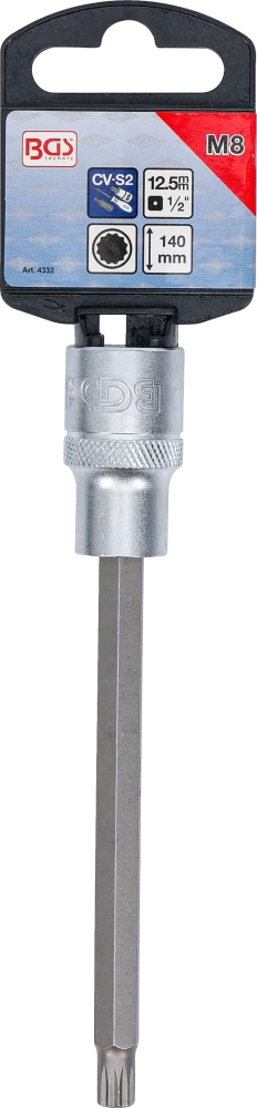 Behajtófej | Hossz 140 mm | 12,5 mm (1/2") | (XZN) M8