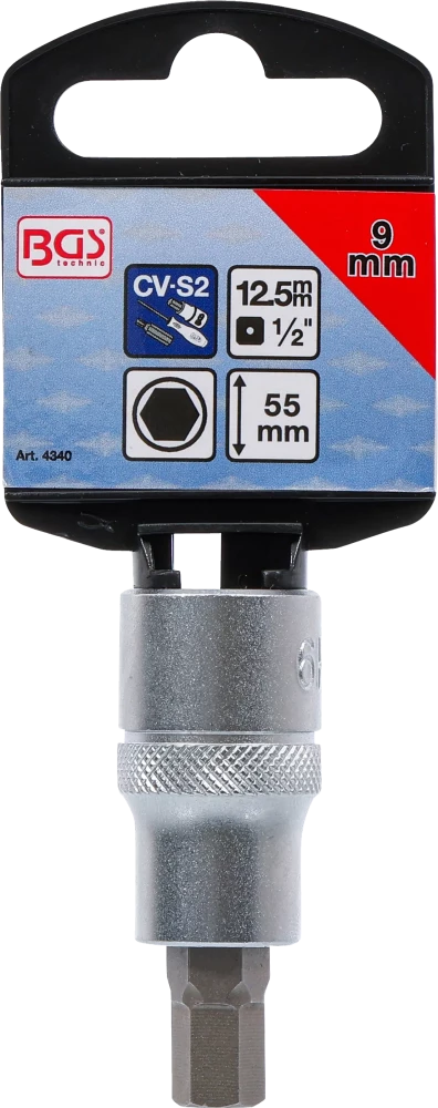 Behajtófej | 12,5 mm (1/2") | Belső hatszögletű 9 mm