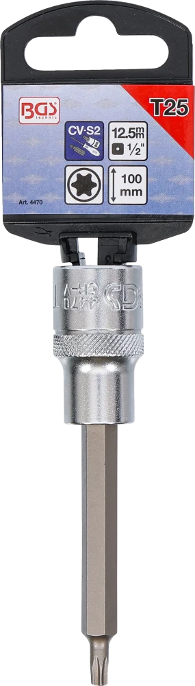 Behajtófej | Hossz 100 mm | 12,5 mm (1/2") | T-profil (Torx) T25