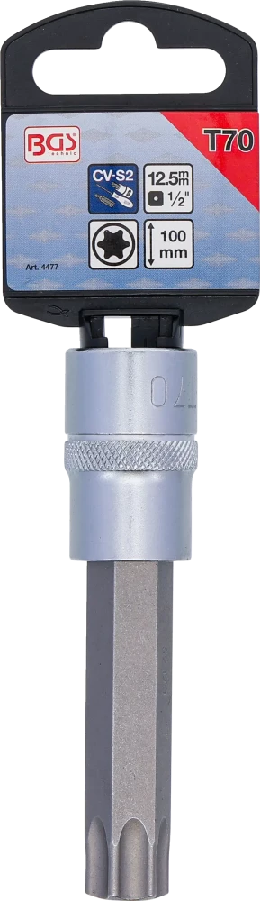 Behajtófej | Hossz 100 mm | 12,5 mm (1/2") | T-profil (Torx) T70