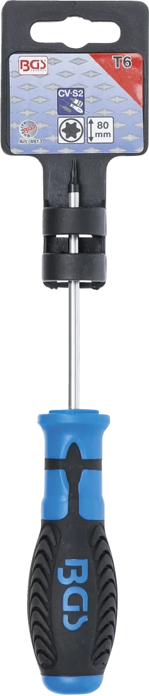 Csavarhúzó | T-profil (Torx) T6 | Pengehossz 80 mm