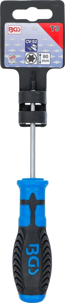 Csavarhúzó | T-profil (Torx) T9 | Pengehossz 80 mm
