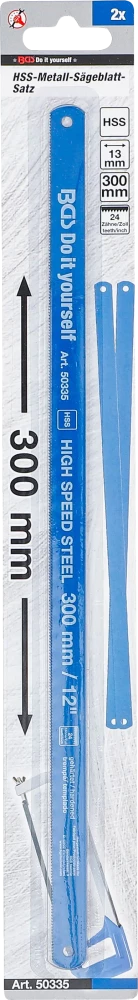 HSS fémfűrészlap készlet | 13 x 300 mm | 2 darabos