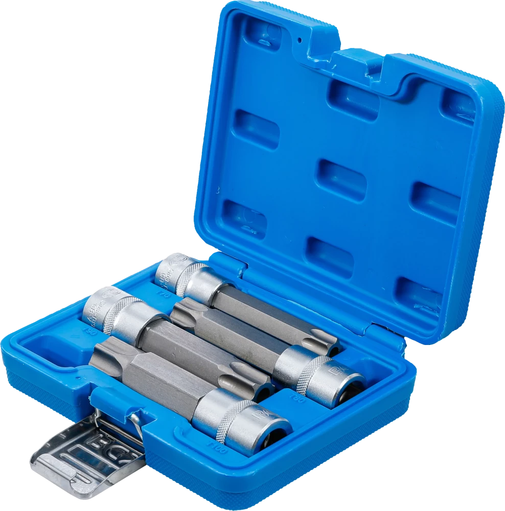 Behajtófej-készlet | 12,5 mm (1/2") | T-profil (Torx) furattal | 4 darabos