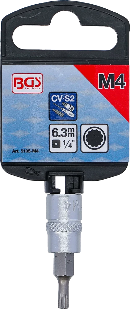 Behajtófej | 6,3 mm (1/4") | (XZN) M4