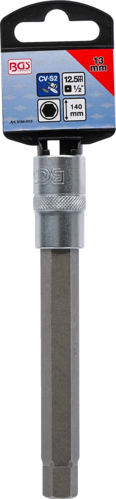 Behajtófej | Hossz 140 mm | 12,5 mm (1/2") | Belső hatszögletű 13 mm