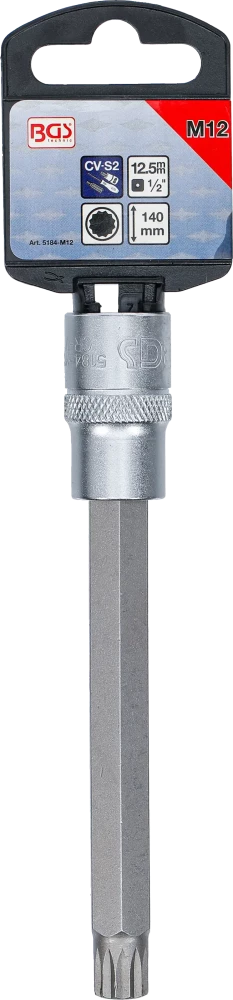 Behajtófej | Hossz 140 mm | 12,5 mm (1/2") | (XZN) M12