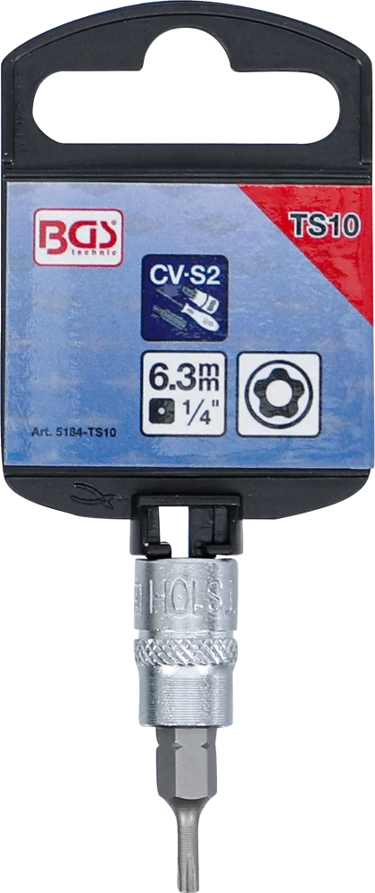 Behajtófej | 6,3 mm (1/4") | TS-profil (Torx Plus) TS10 furattal