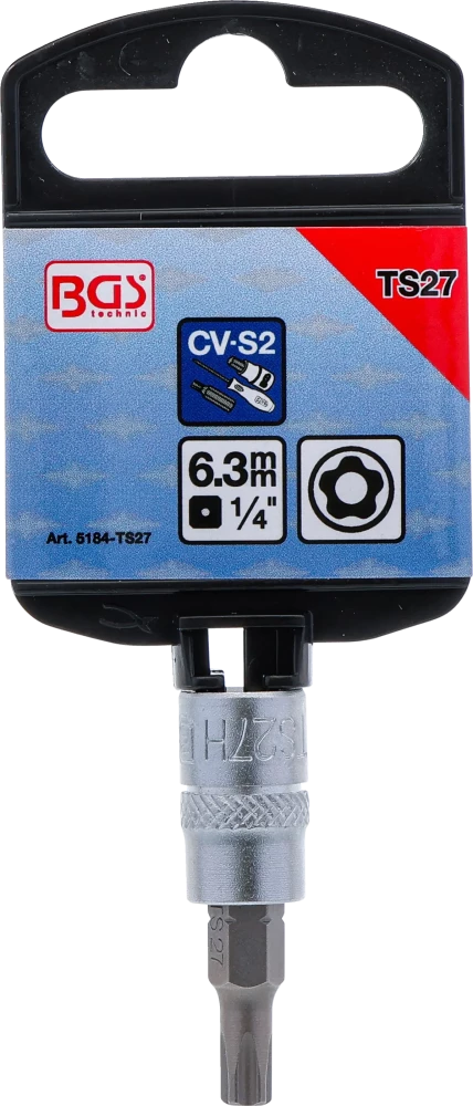 Behajtófej | 6,3 mm (1/4") | TS-profil (Torx Plus) TS27 furattal