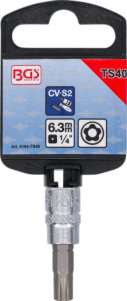 Behajtófej | 6,3 mm (1/4") | TS-profil (Torx Plus) TS40 furattal