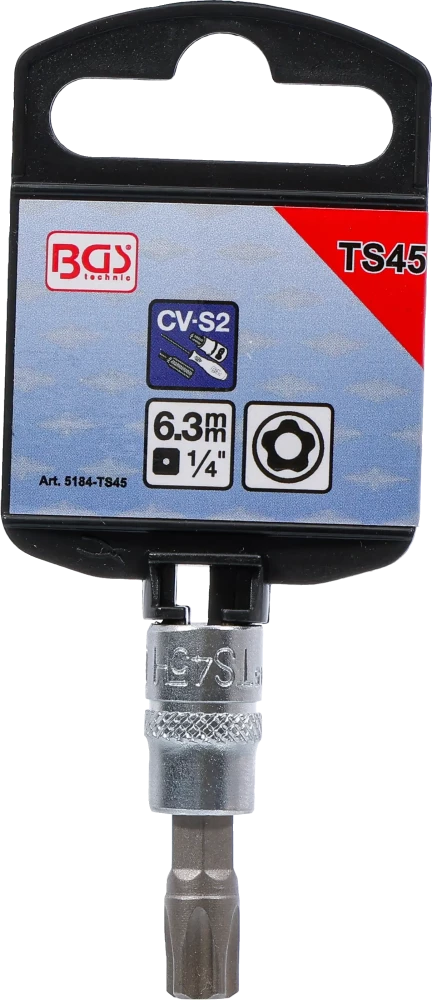 Behajtófej | 6,3 mm (1/4") | TS-profil (Torx Plus) TS45 furattal