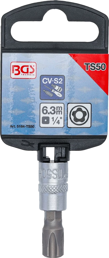 Behajtófej | 6,3 mm (1/4") | TS-profil (Torx Plus) TS50 furattal