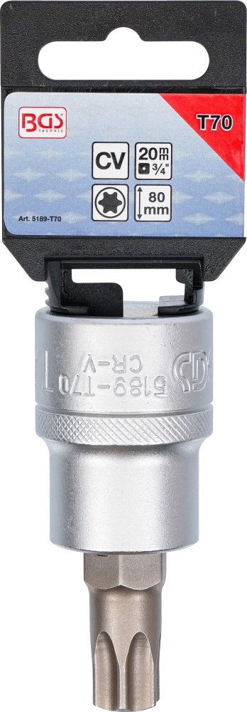 Behajtófej | 20 mm (3/4") | T-profil (Torx) T70