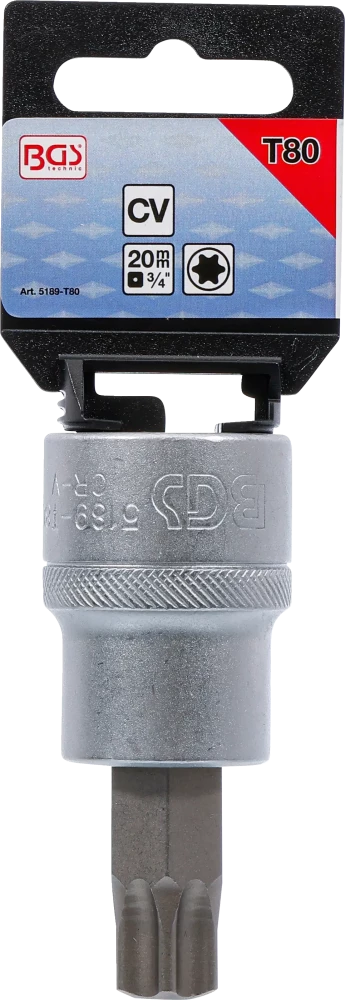 Behajtófej | 20 mm (3/4") | T-profil (Torx) T80