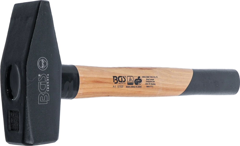 Lakatoskalapács | Hickory nyéllel | DIN 1041 | 2000 g