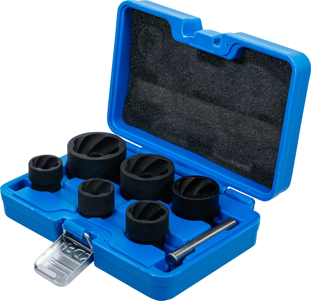 Spirálbites dugókulcskészlet / csavarkiszedő | 12,5 mm (1/2") + 20 mm (3/4") | 22 - 41 mm | 6 darabos