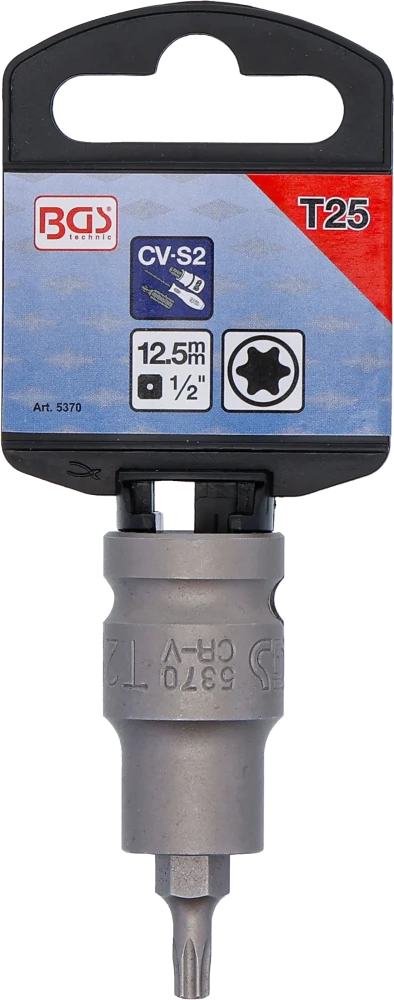 Levegős dugókulcs | Hossz 55 mm | 12,5 mm (1/2") | T-profil (Torx) T25