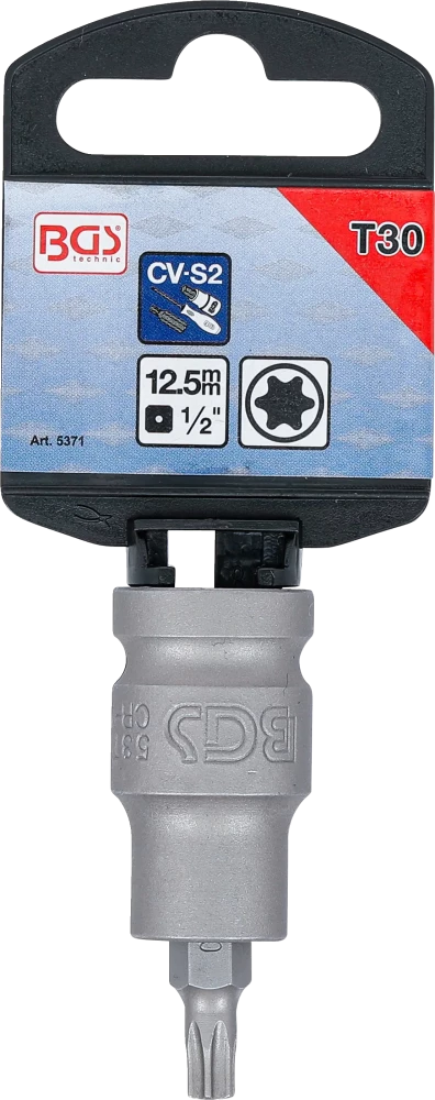 Levegős dugókulcs | Hossz 55 mm | 12,5 mm (1/2") | T-profil (Torx) T30