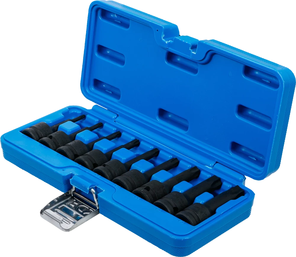 Levegős dugókulcskészlet | 12,5 mm (1/2") | T-profil (Torx) T20 - T70 | 9 darabos