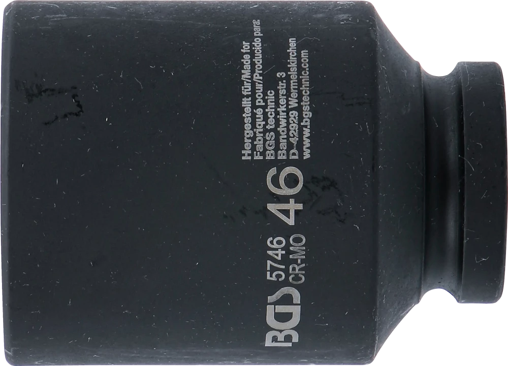 Levegős dugókulcs hatszögletű, mély | 20 mm (3/4") | 46 mm
