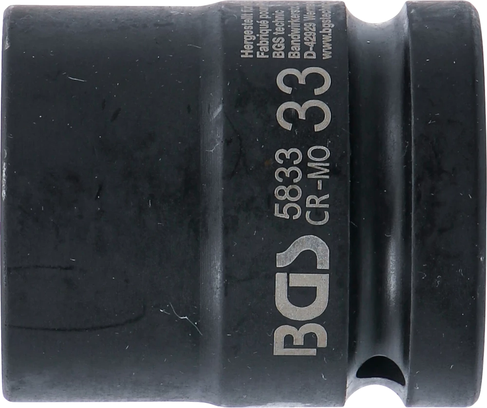 Levegős dugókulcs hatszögletű | 25 mm (1") | 33 mm