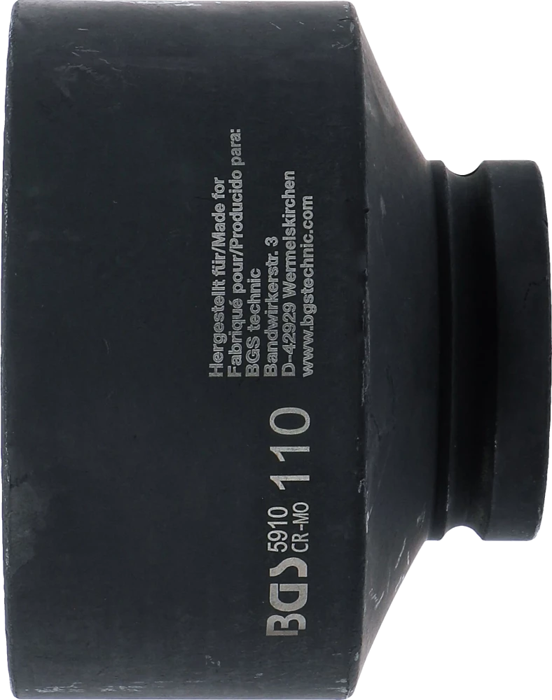 Levegős dugókulcs hatszögletű | 25 mm (1") | 110 mm