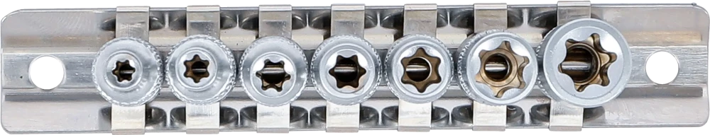 Dugókulcskészlet, E-profil | 6,3 mm (1/4") | E4 - E11 | 7 darabos