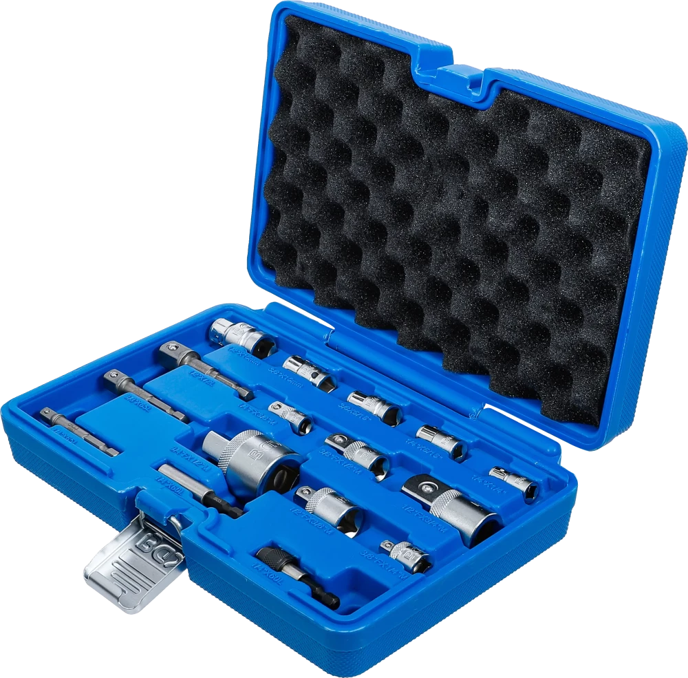 Behajtófej-adapter / dugókulcs-adapter készlet | 16 darabos