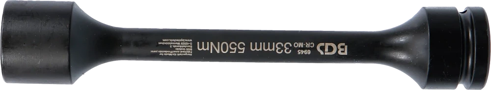 Torziós levegős dugókulcs hatszögletű | 25 mm (1") | 33 mm | 550 Nm