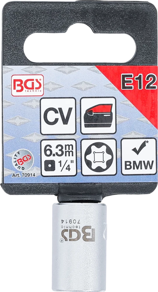 Speciális dugókulcsbetét | E-profil | 6,3 mm (1/4") | E12 | BMW-ablakemelőhöz
