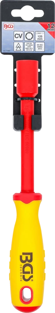 VDE-dugókulcsos csavarhúzók | hatszögletű | 12 mm | Pengehossz 125 mm