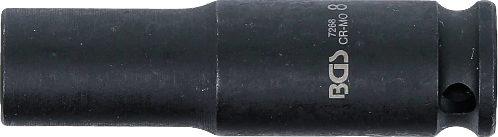 Levegős dugókulcs hatszögletű, mély | 6,3 mm (1/4") | 8 mm