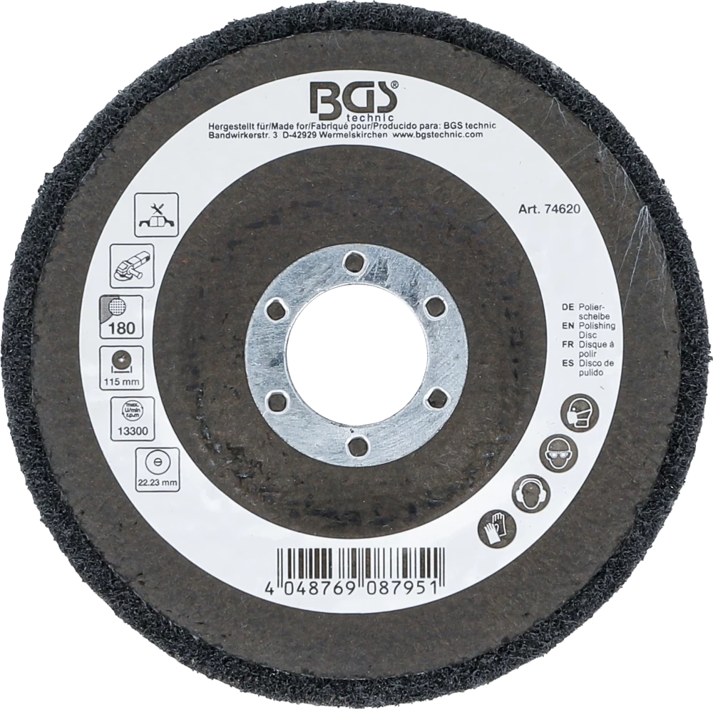 Polírozókorong | karborundum | Ø 115 mm | 180-as szemcsefinomság